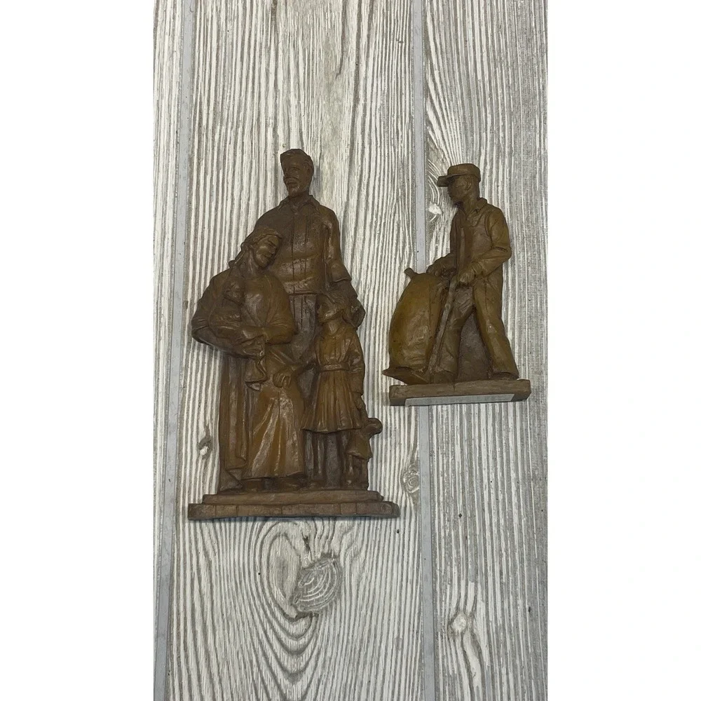 Aid Association For Lutherans Figurines Lot FAMILY & MILL WORKER Corinthians VTG